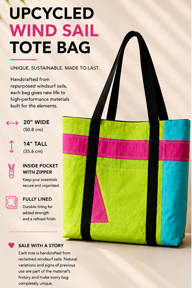 Upcycled Wind-Surfing Tote